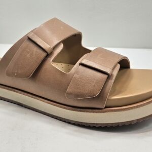 Nisolo Tan Double Strap Slide Sandal